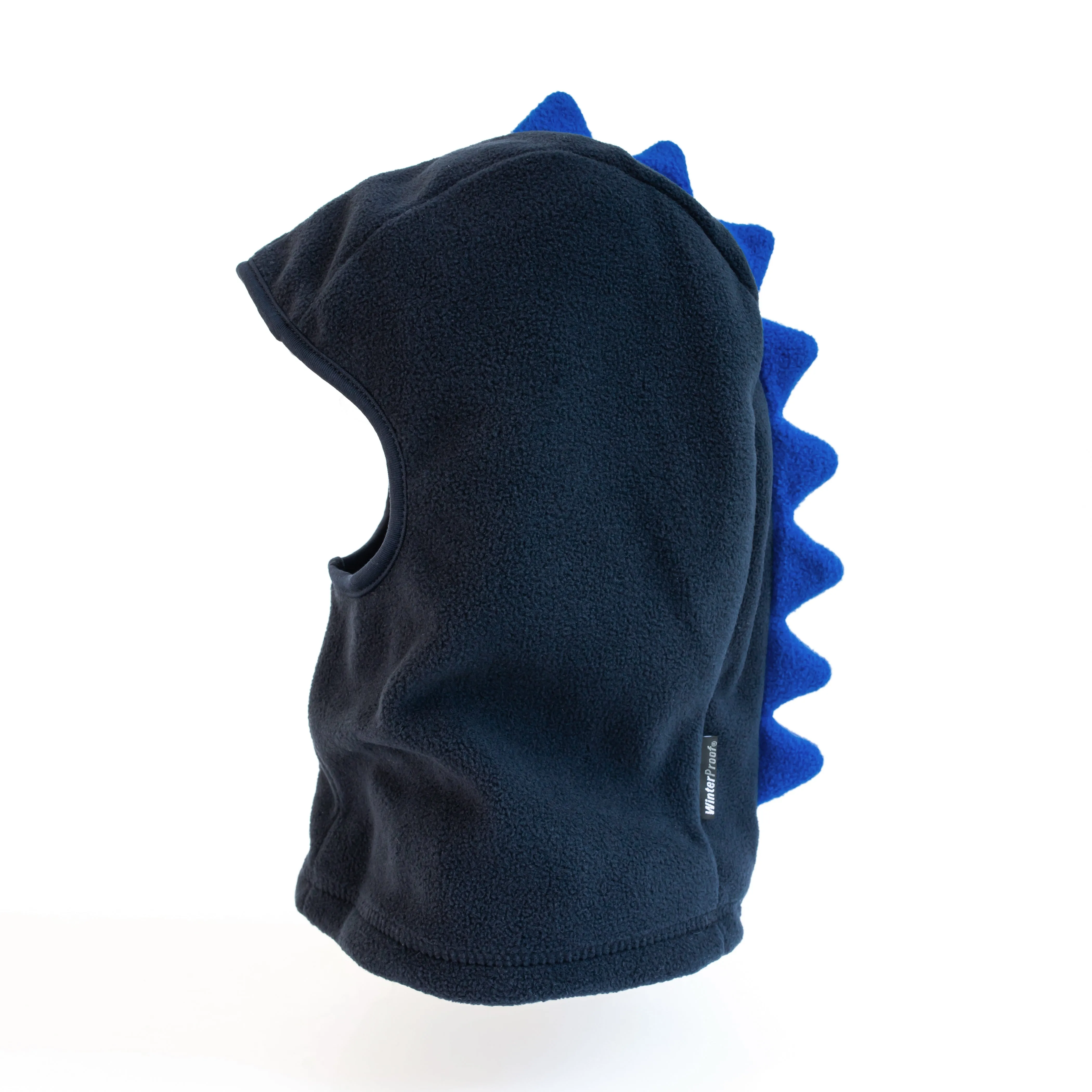 Boy's Black Patrol Blue Dino Spike Fleece Balaclava