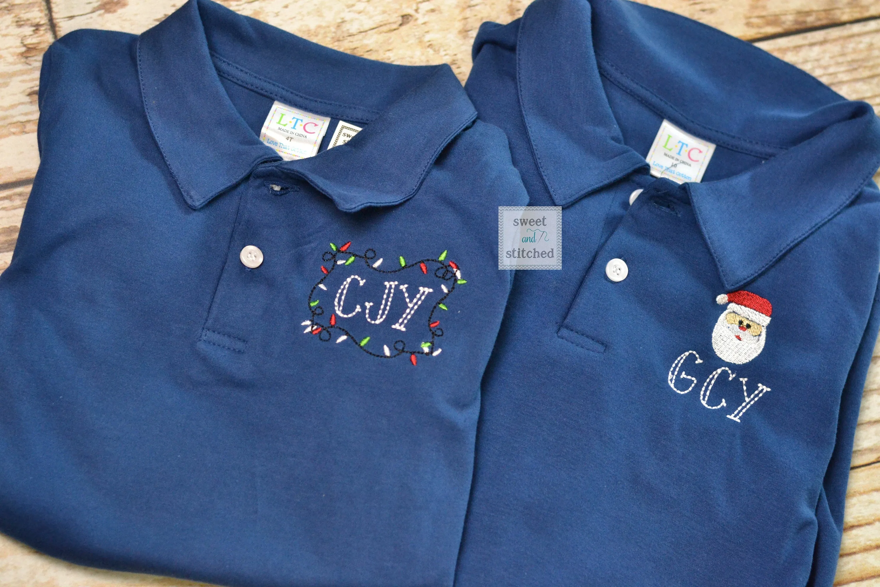 Boys Monogrammed Christmas polo style shirt, monogrammed Christmas dress shirt, Christmas outfit, monogrammed shirt for santa pictures