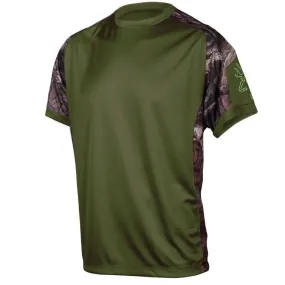 Browning Boy's Performance Moss Camo Blocked Tech T-Shirt, Medium