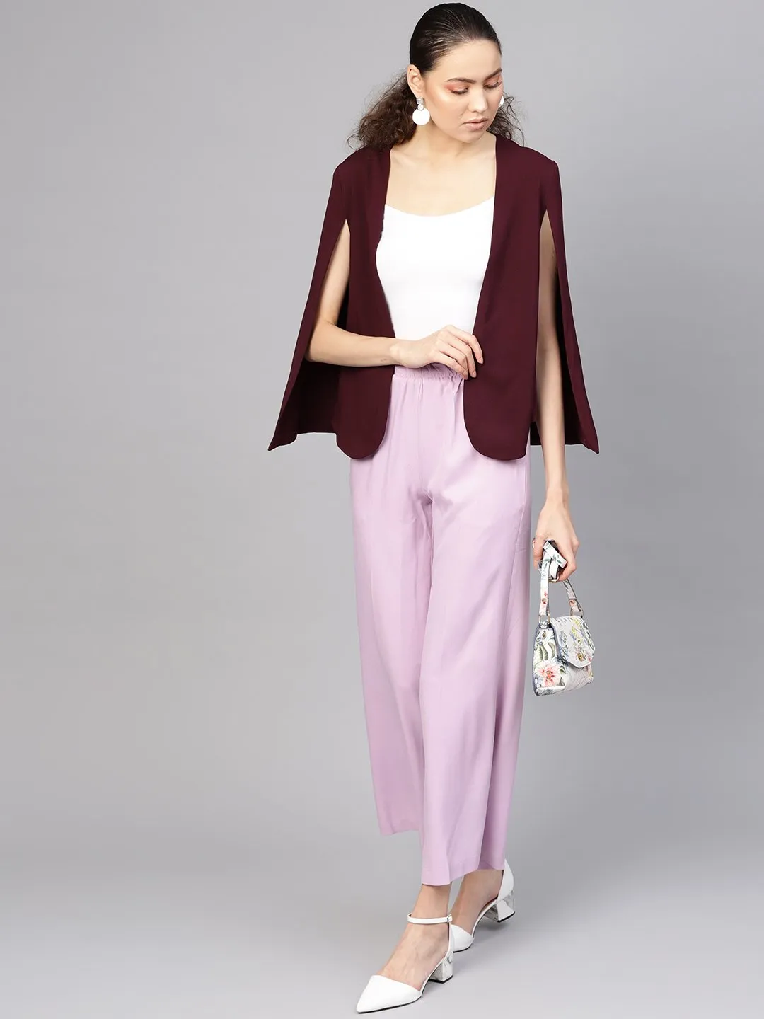 Burgundy Cape Jacket