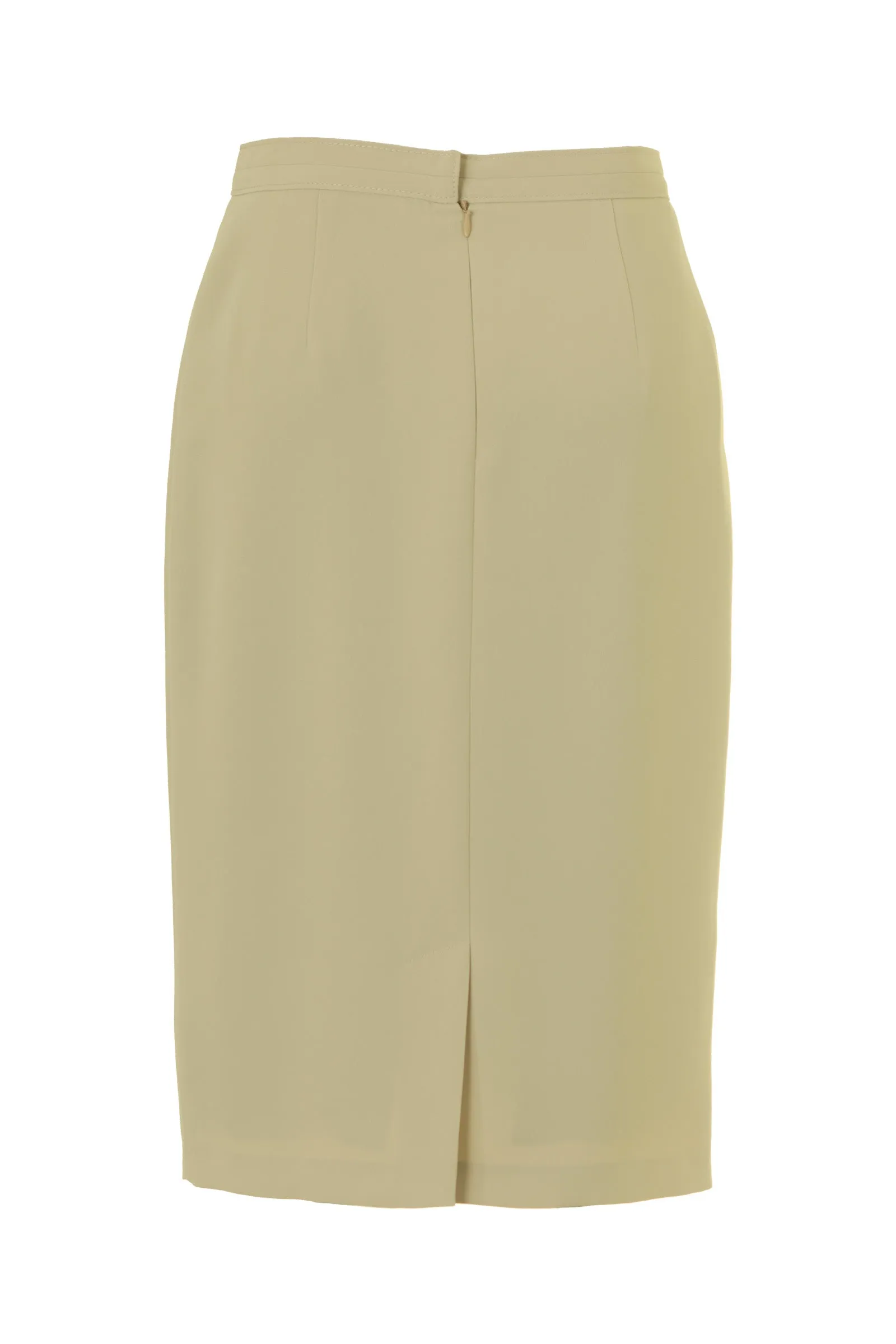 Busy Clothing Womens Beige Pencil Skirt