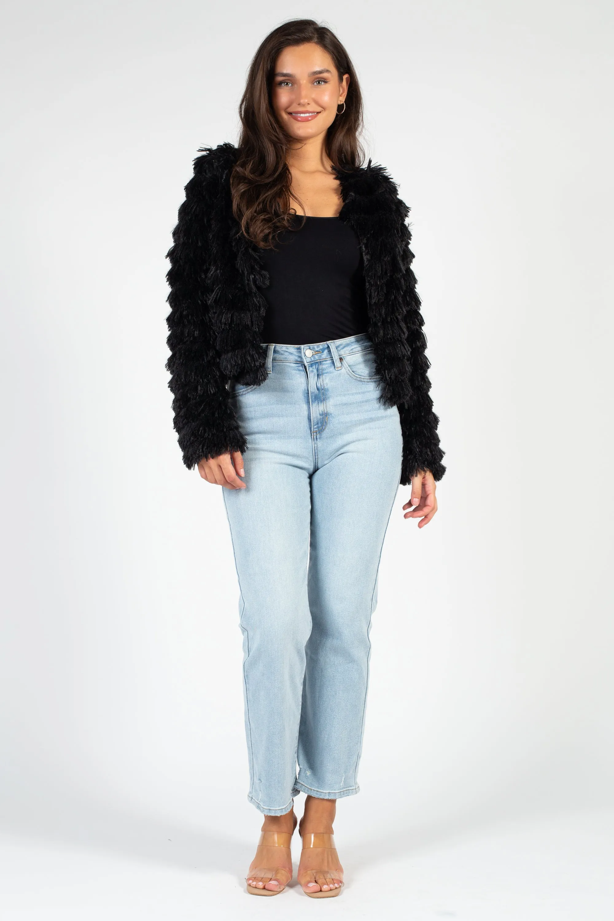 Callie Shaggy Fringe Jacket