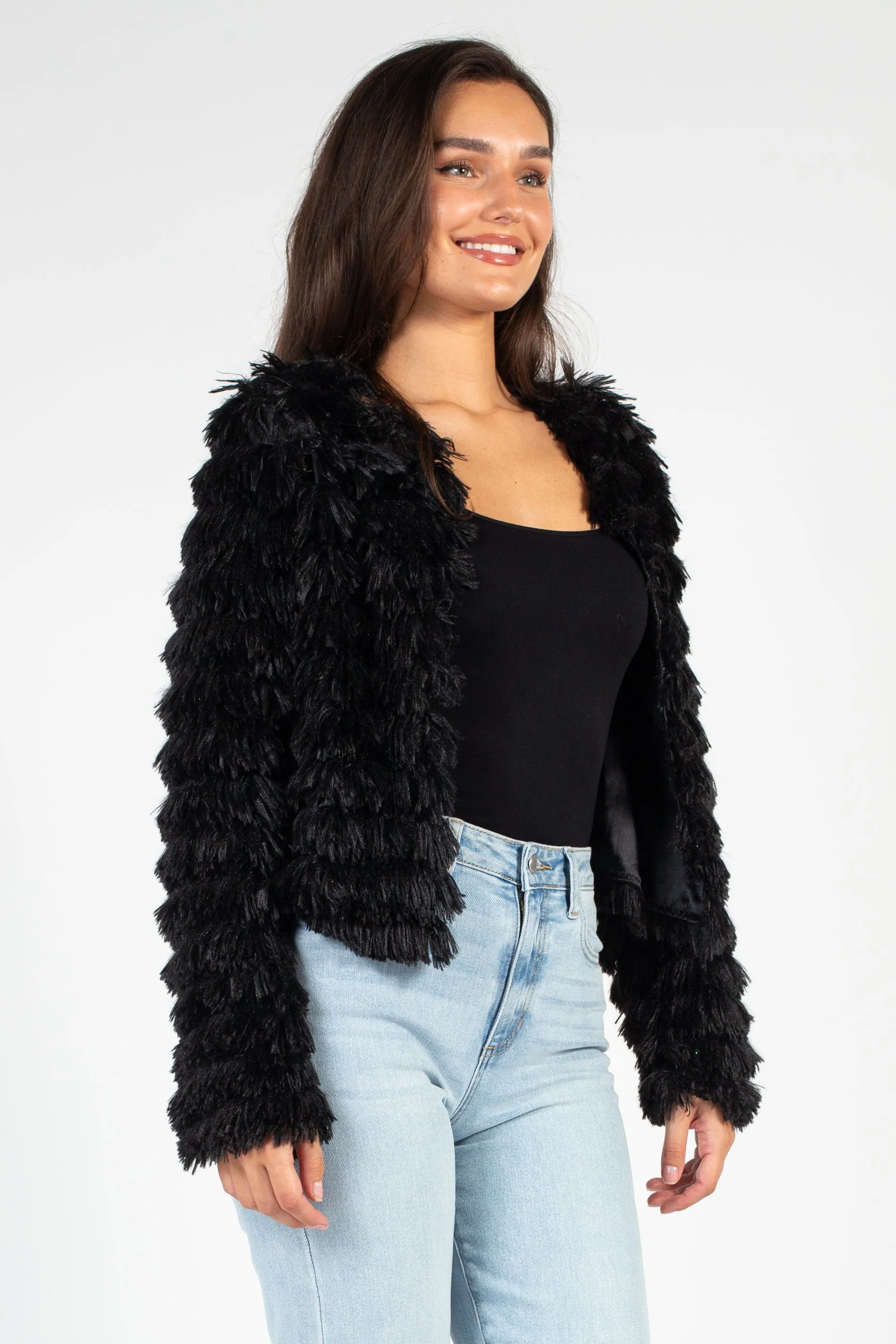 Callie Shaggy Fringe Jacket