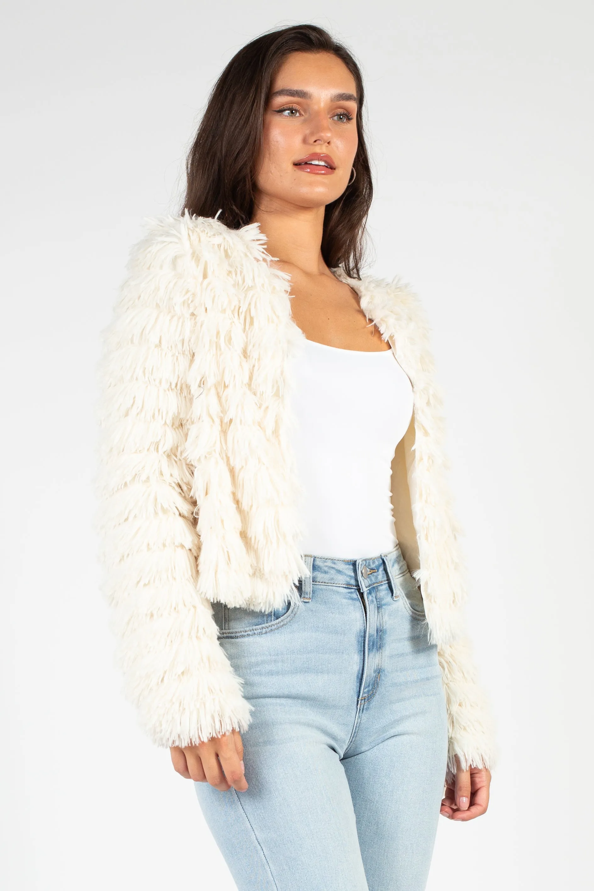 Callie Shaggy Fringe Jacket