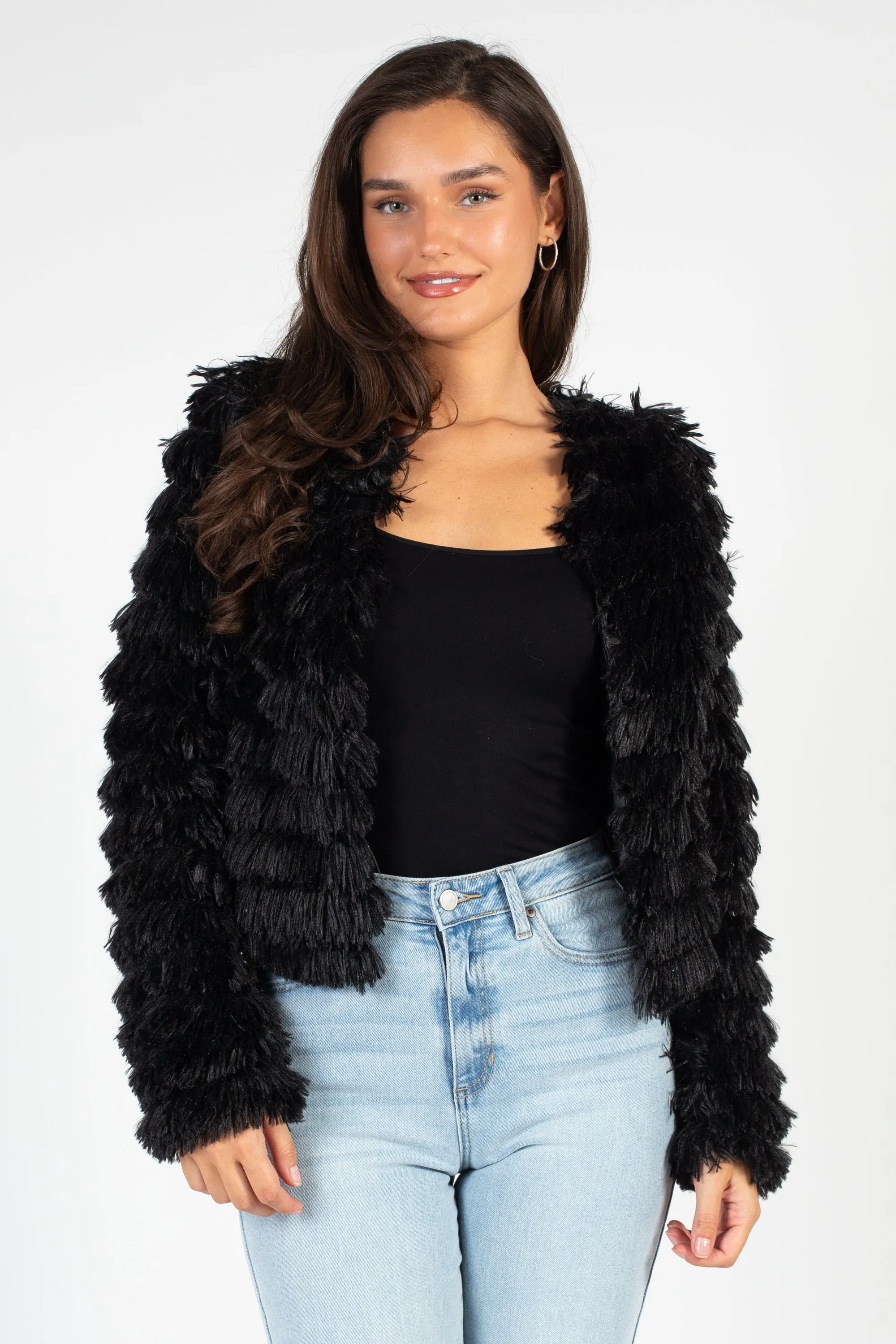 Callie Shaggy Fringe Jacket