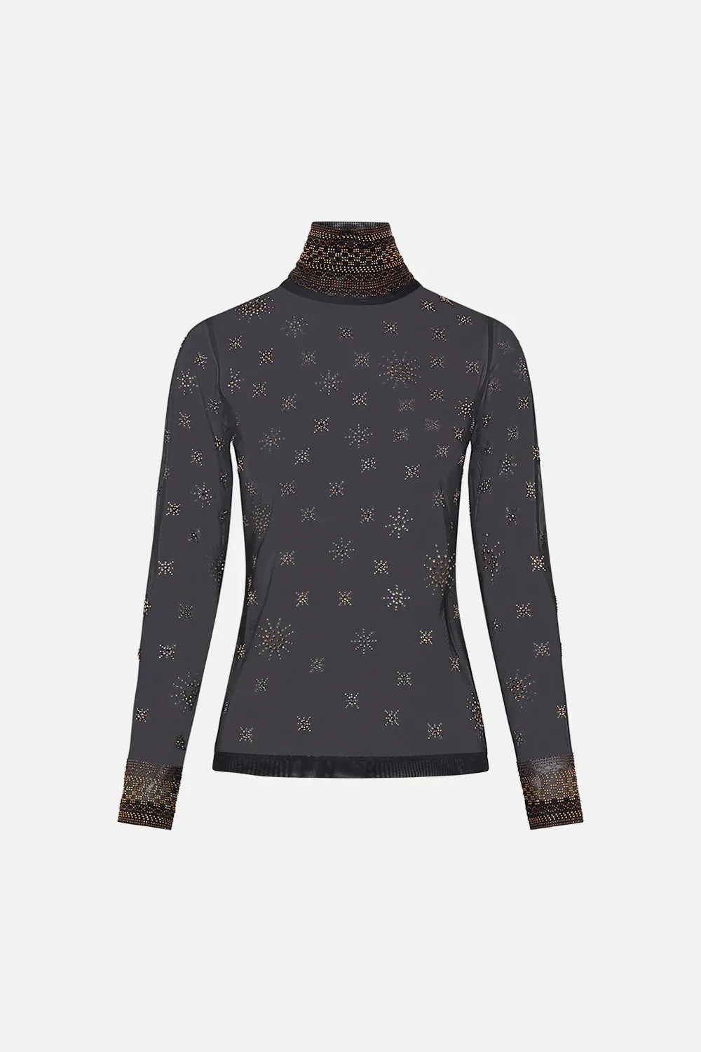 CAMILLA SOUL OF A STAR GAZER MESH TURTLENECK