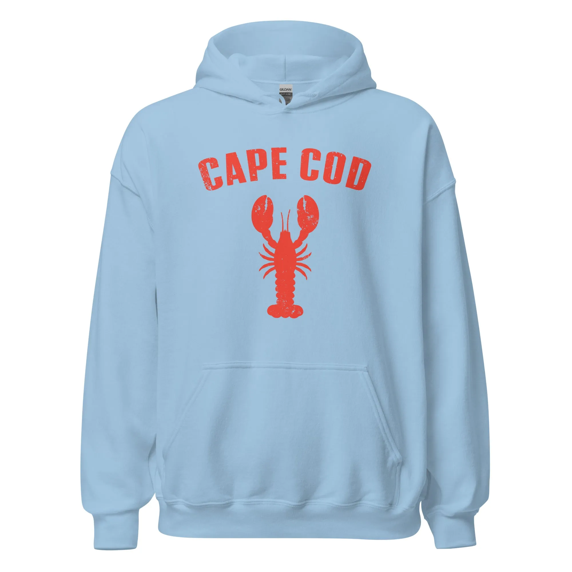 Cape Cod, MA Lobster Hoodie - Classic Summer Beach Vibe Sweatshirt