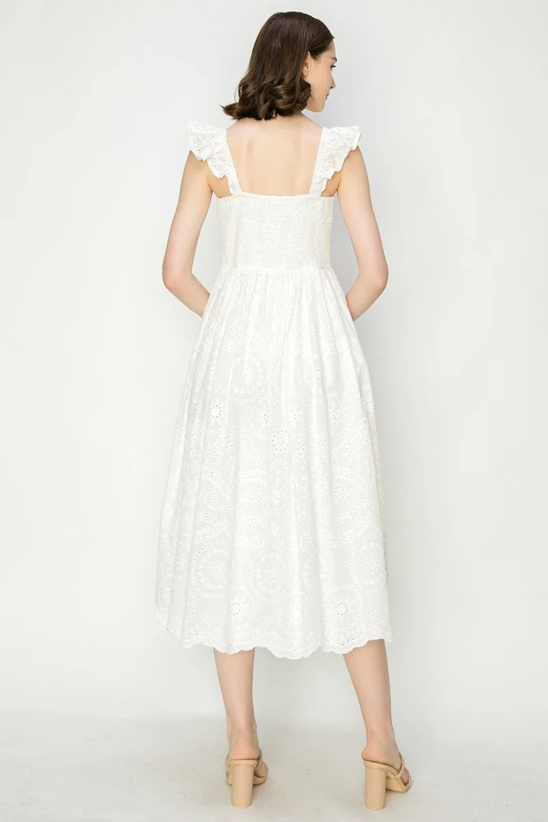 Cape May Eyelet Midi Dress