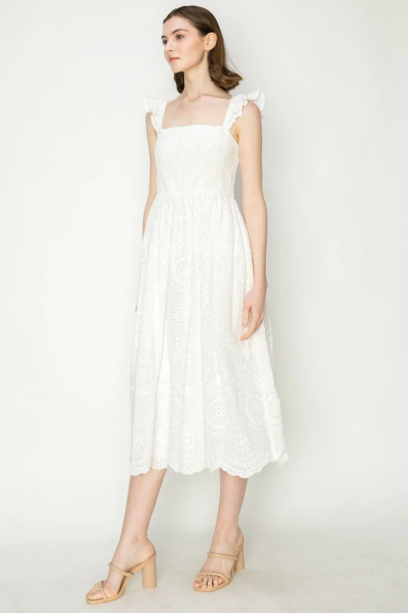 Cape May Eyelet Midi Dress