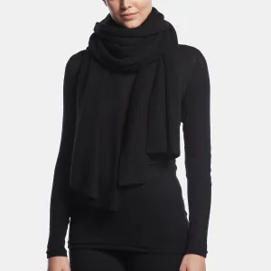 Cashmere Thermal Scarf - Black