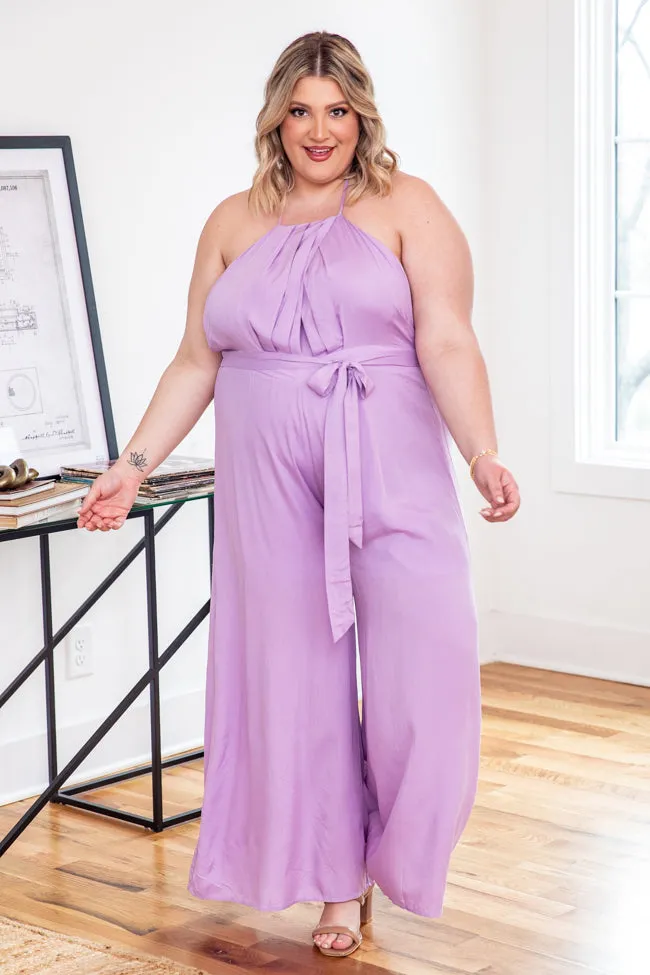 Cater To You Lavender Halter Jumpsuit FINAL SALE