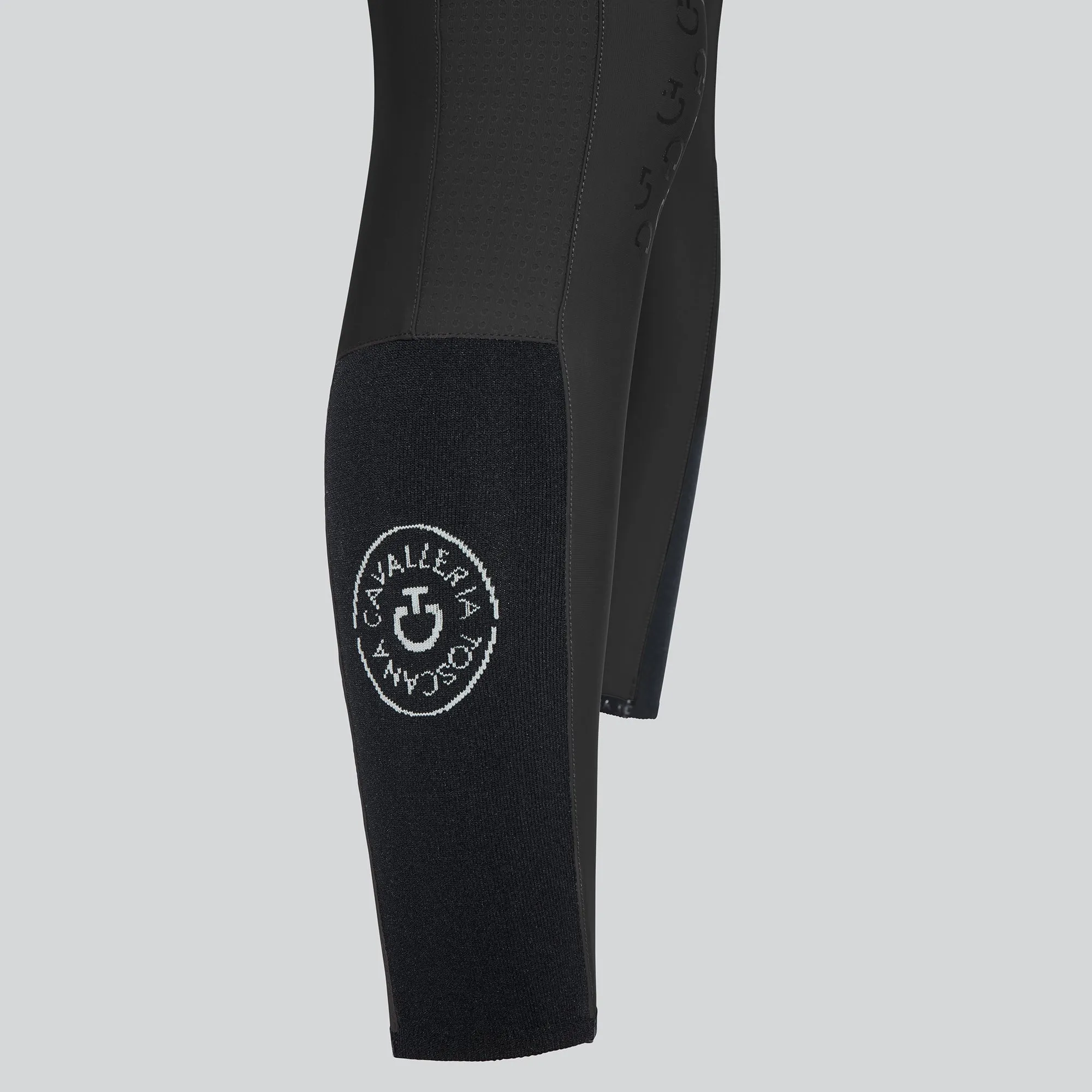 Cavalleria Toscana Perforated Insert Breeches - Black