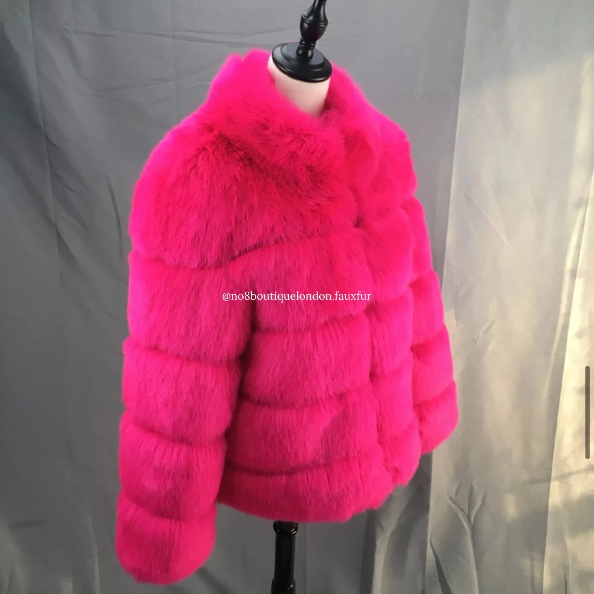 Chelsea Faux Fur Coat with Collar