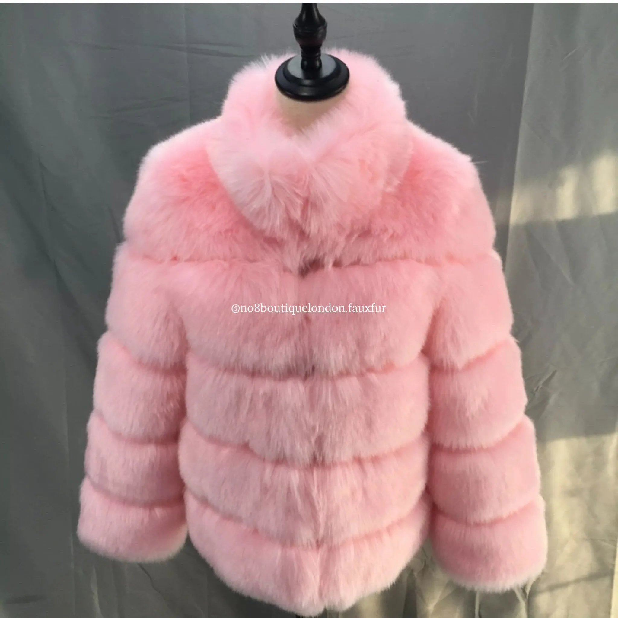 Chelsea Faux Fur Coat with Collar