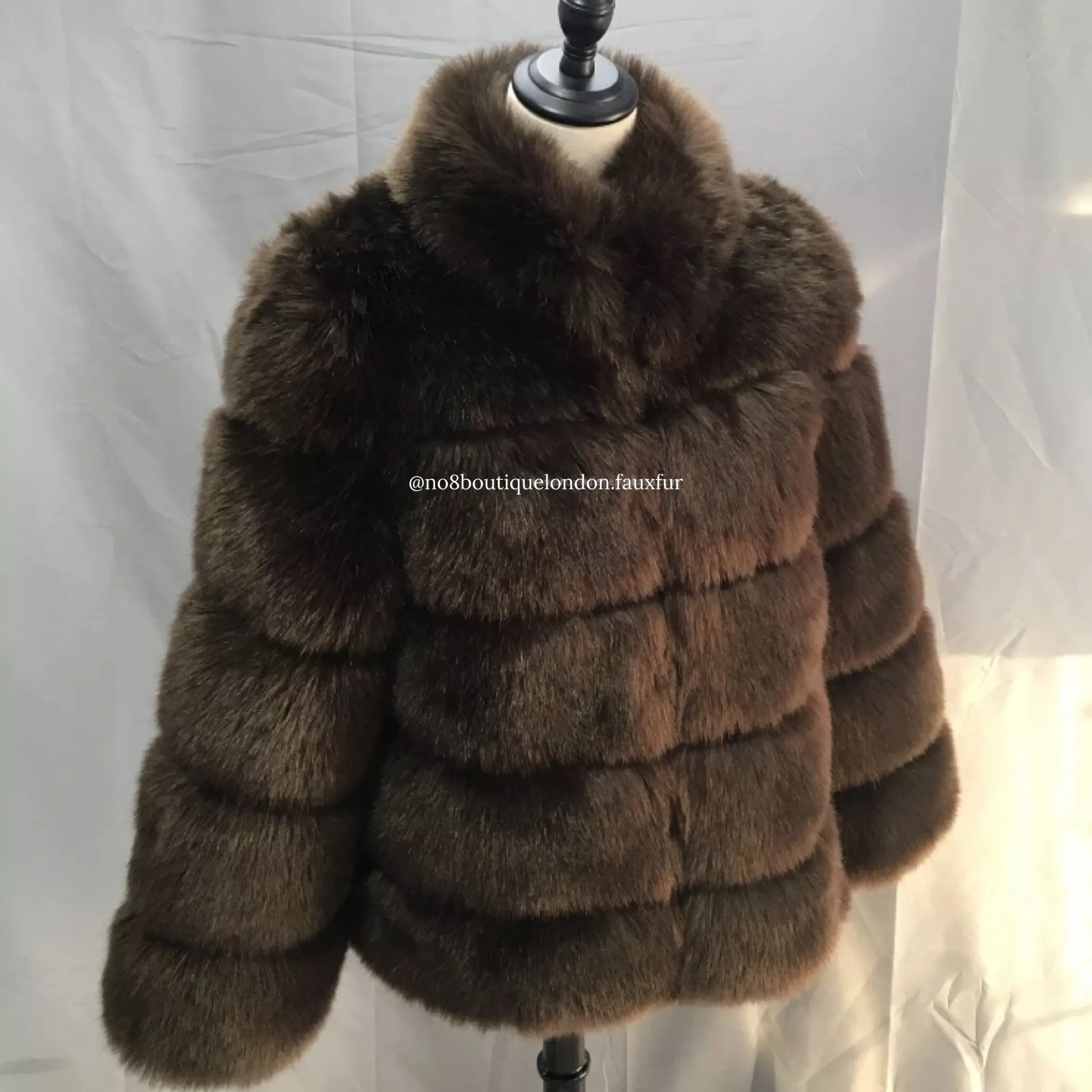 Chelsea Faux Fur Coat with Collar