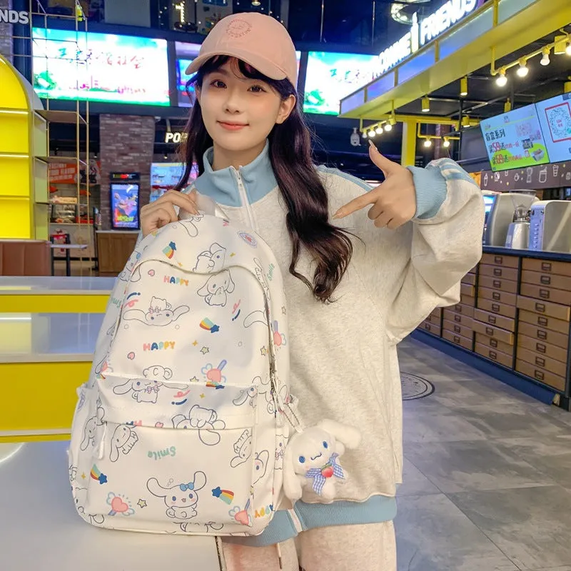 Cinnamoroll Babycinnamoroll Cute Girl's Backpack Casual and Lightweight Shopping Backpack Female Junior High School High School and College Student Schoolbag Japanese Style