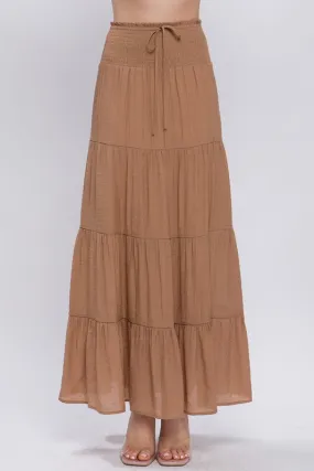 Clay Smocked Maxi Skirt