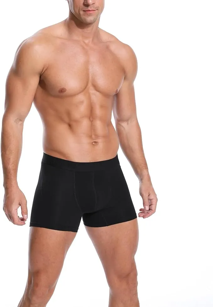 Comfneat Men's 6-Pack Trunks Cotton Spandex Underwear