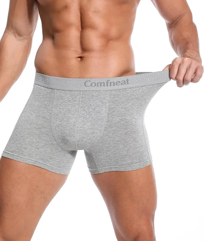 Comfneat Men's 6-Pack Trunks Cotton Spandex Underwear