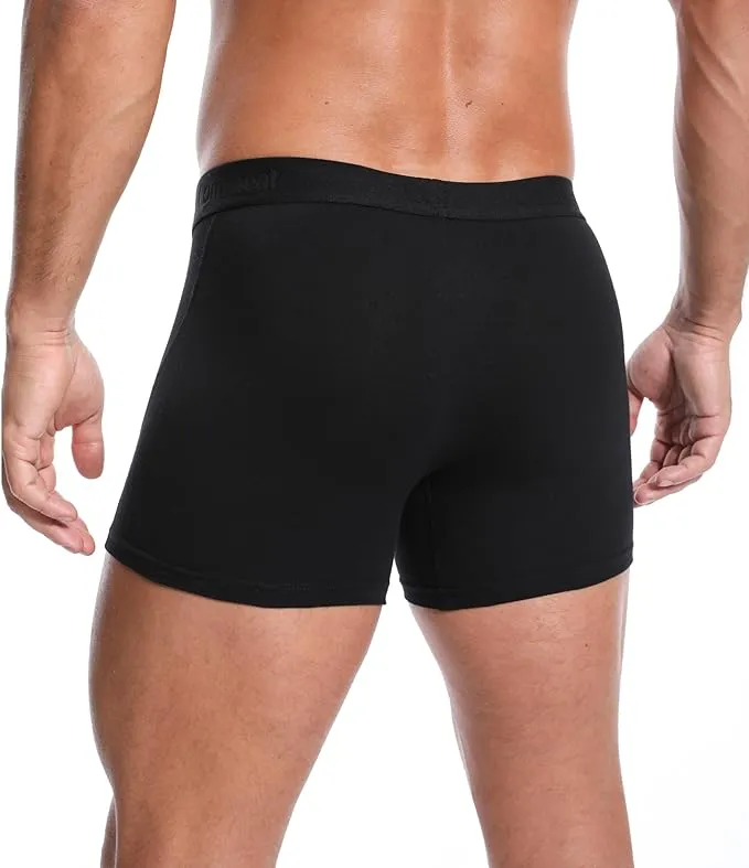 Comfneat Men's 6-Pack Trunks Cotton Spandex Underwear