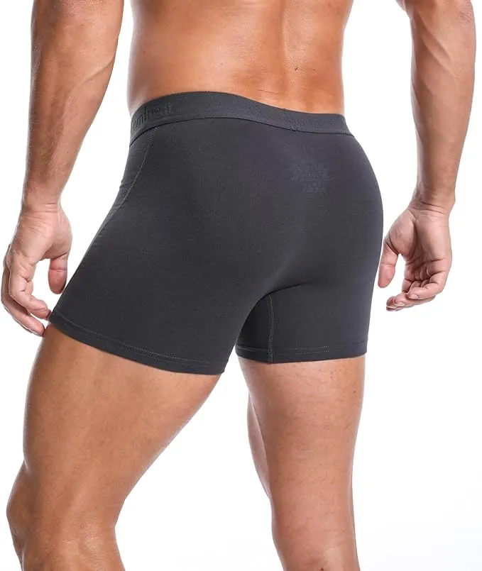 Comfneat Men's 6-Pack Trunks Cotton Spandex Underwear