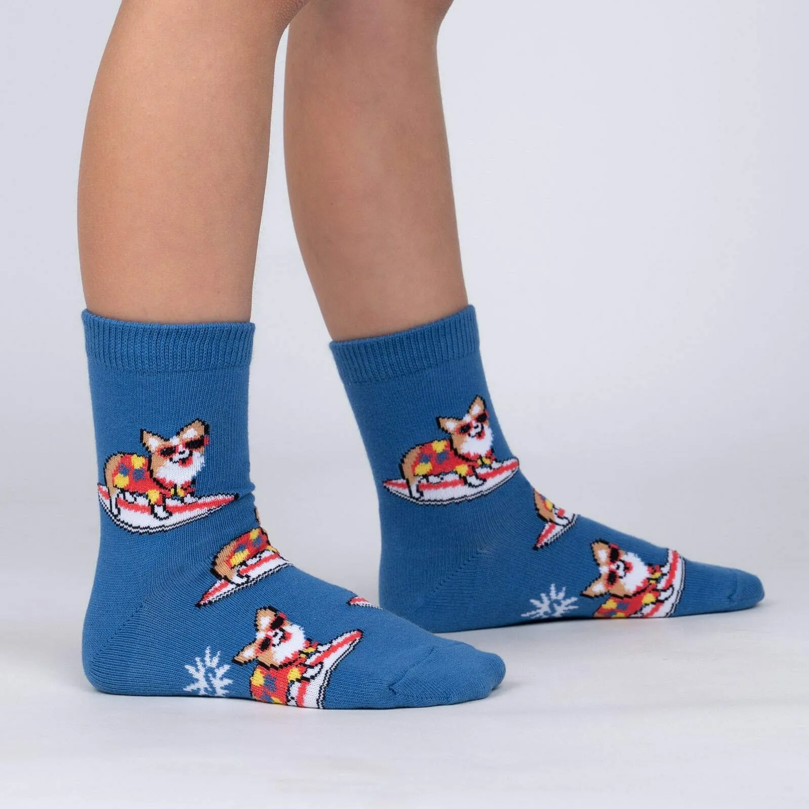 Corgi-Bunga! Kid's Crew Socks (Aged 7-10yrs)