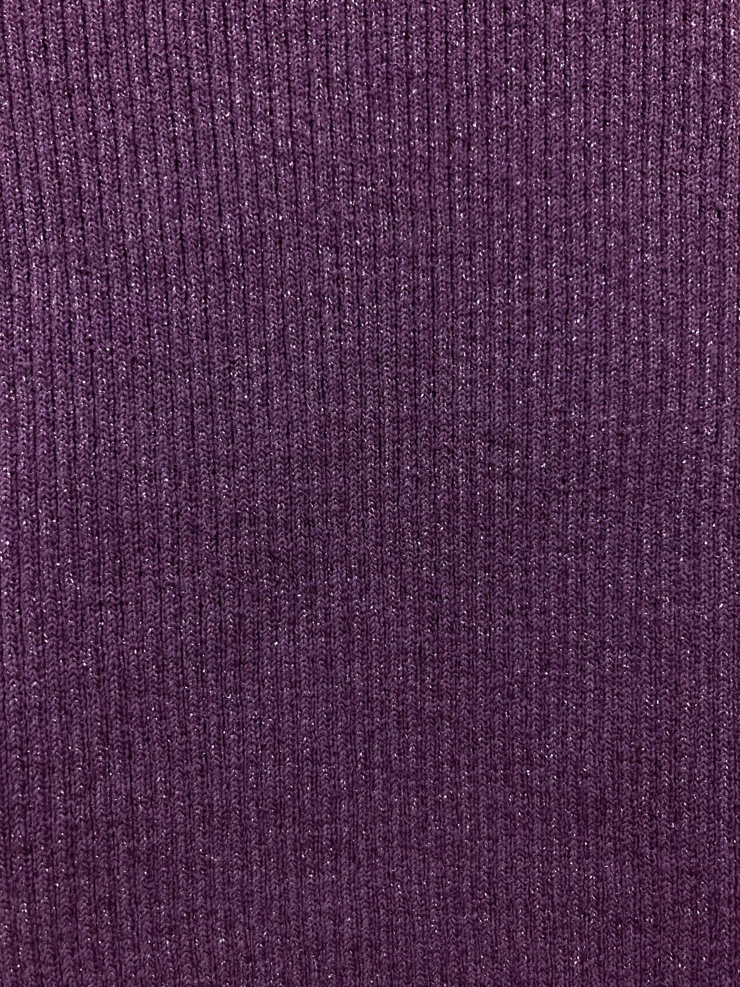 Corinne Sarrut sparkly purple rib knit turtleneck