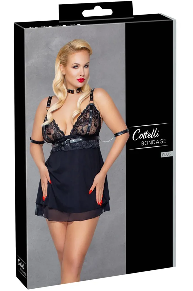 Cottelli Bondage Plus Size Babydoll Set