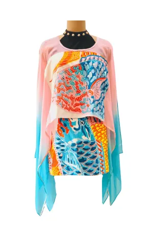 Cotton Candy Fish Cape Set