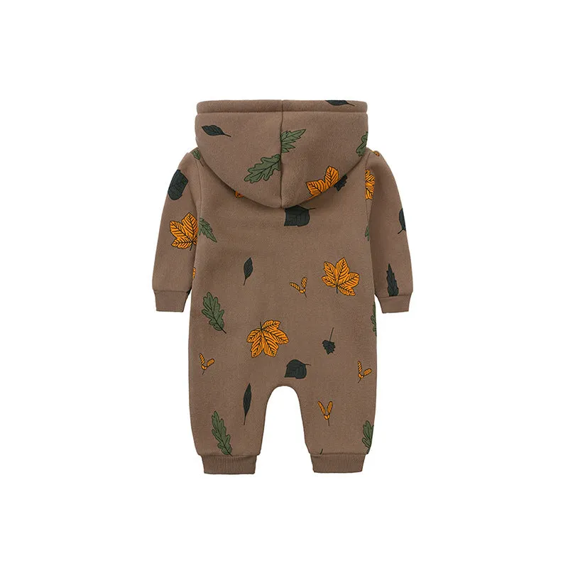 Cotton Fleece All in One Hoodie Romper