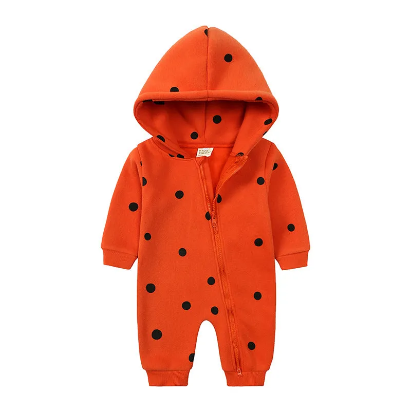 Cotton Fleece All in One Hoodie Romper