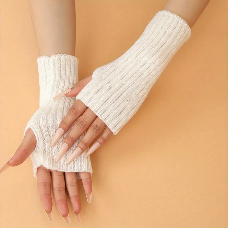 Cozy Fingerless Gloves  Arm Sleeves for stylish warmth