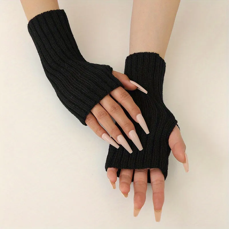 Cozy Fingerless Gloves  Arm Sleeves for stylish warmth