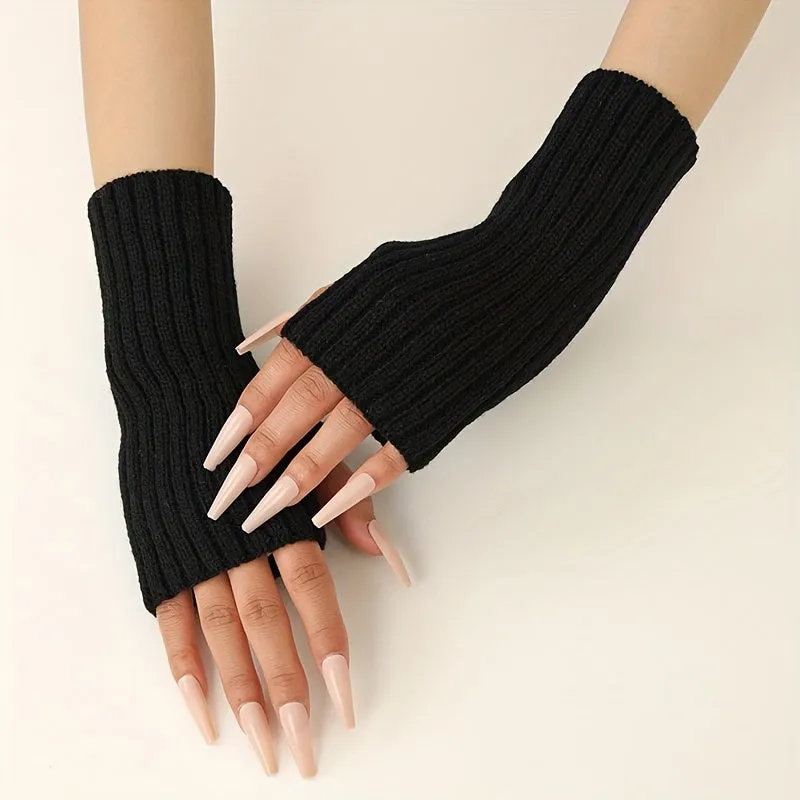 Cozy Fingerless Gloves  Arm Sleeves for stylish warmth