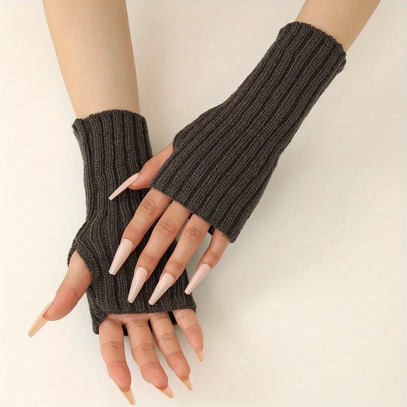 Cozy Fingerless Gloves  Arm Sleeves for stylish warmth