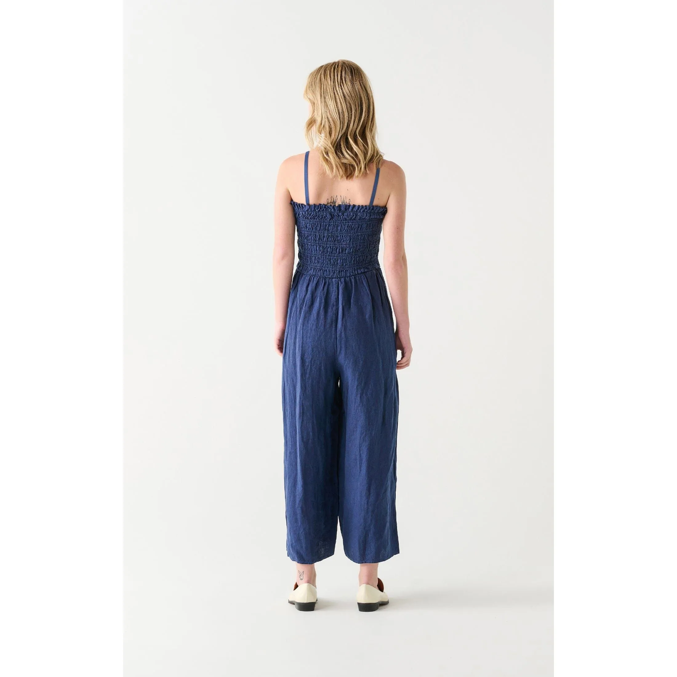 Dex Smocked Strapless Jumpsuit