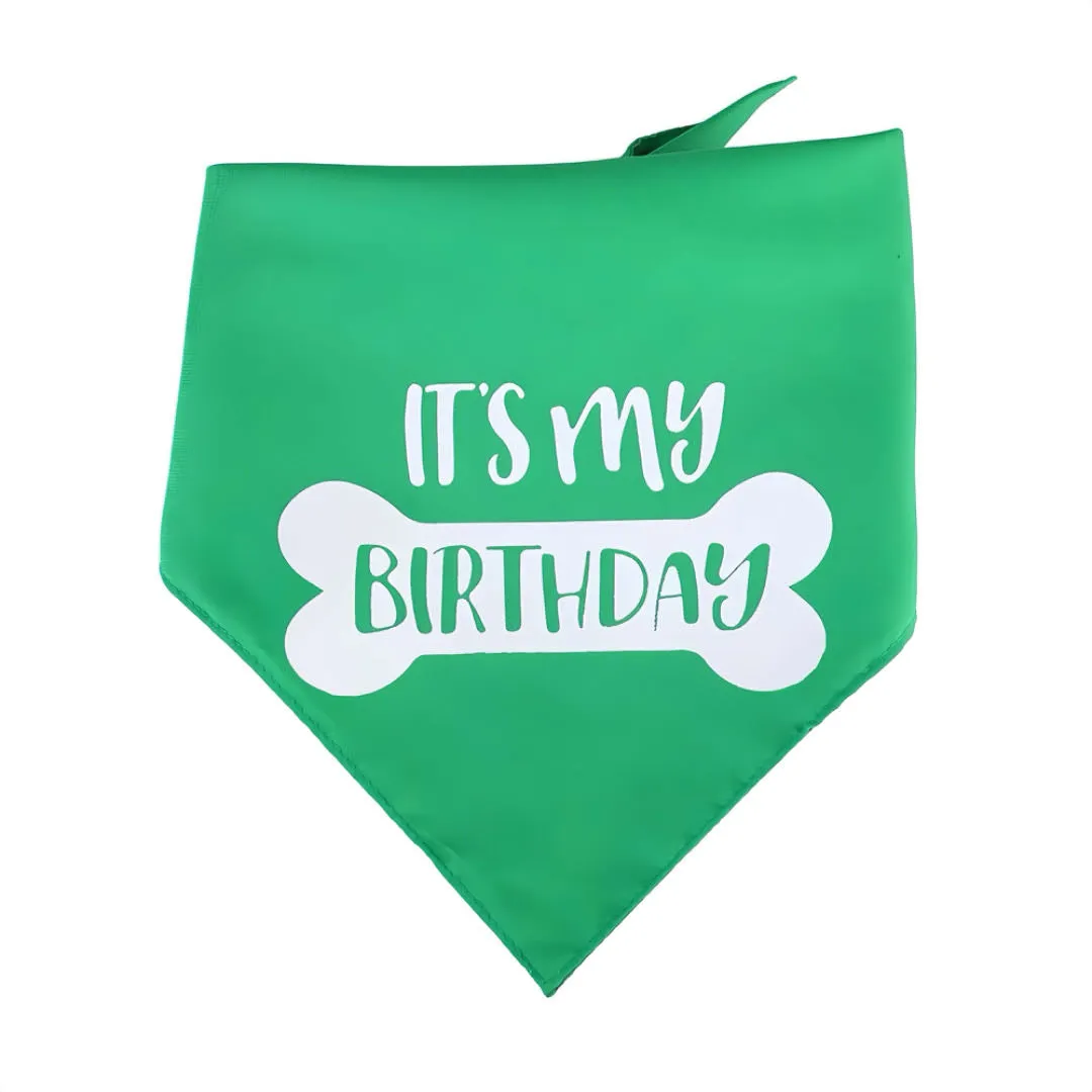 Dog Birthday Bandana Triangle Pet Bibs