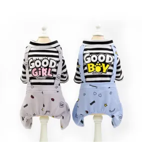 Dog Pajamas 100% Cotton Dog Pyjama Jumpsuit Clothes For Yorkies Chiwawa Cute Dog Overalls Pijama Pet Costume Pajamas For Dogs XL