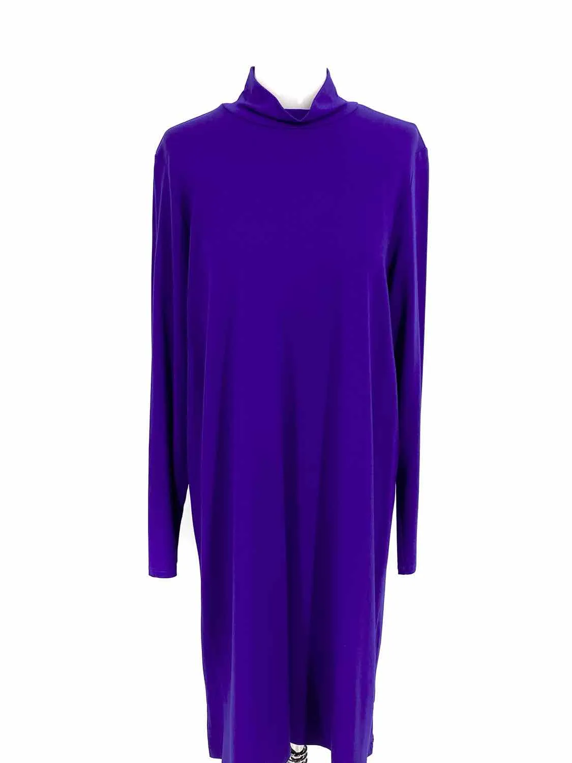 Eileen Fisher Women's Purple Turtleneck Dress