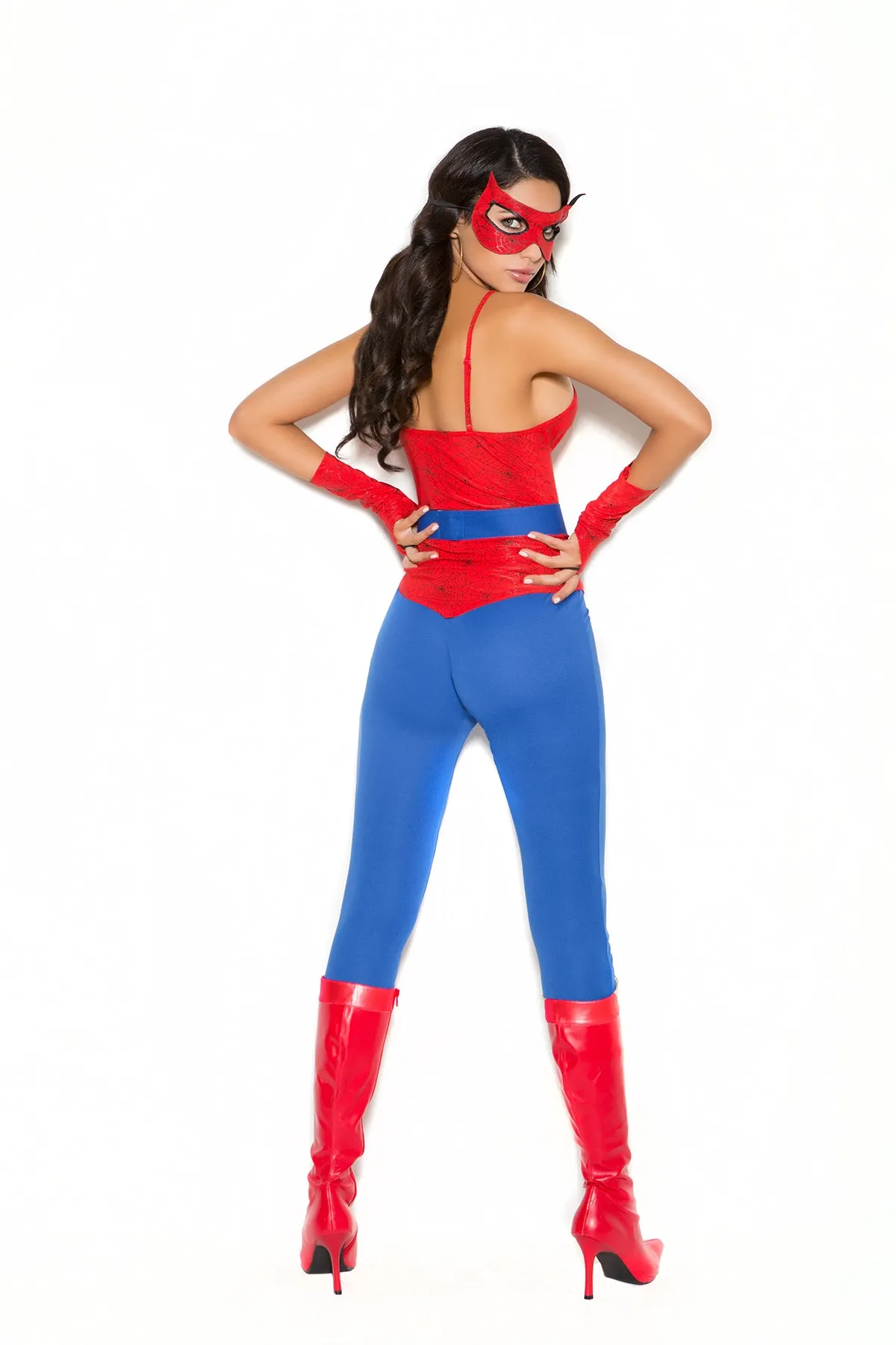 Elegant Moments Spider Super Hero - 5 pc. costume includes cami top, pants, belt, mask and fingerless gloves.