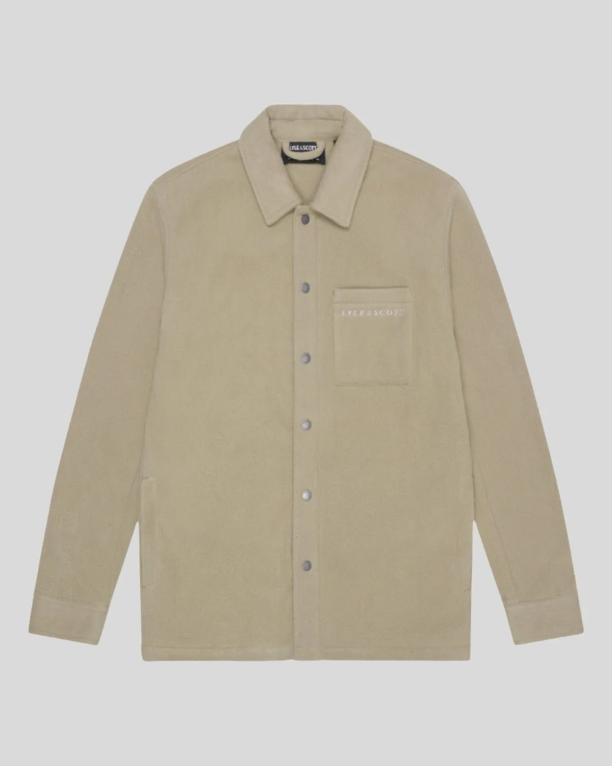 Embroidered Fleece Overshirt