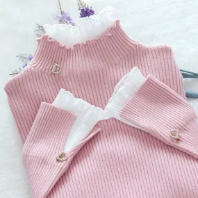 Fashionkova  Korean Style Turtleneck Women Elegant Pink Sweater Slim Basic Pullover Jumper Warm Purple Pullover Female Top Winter