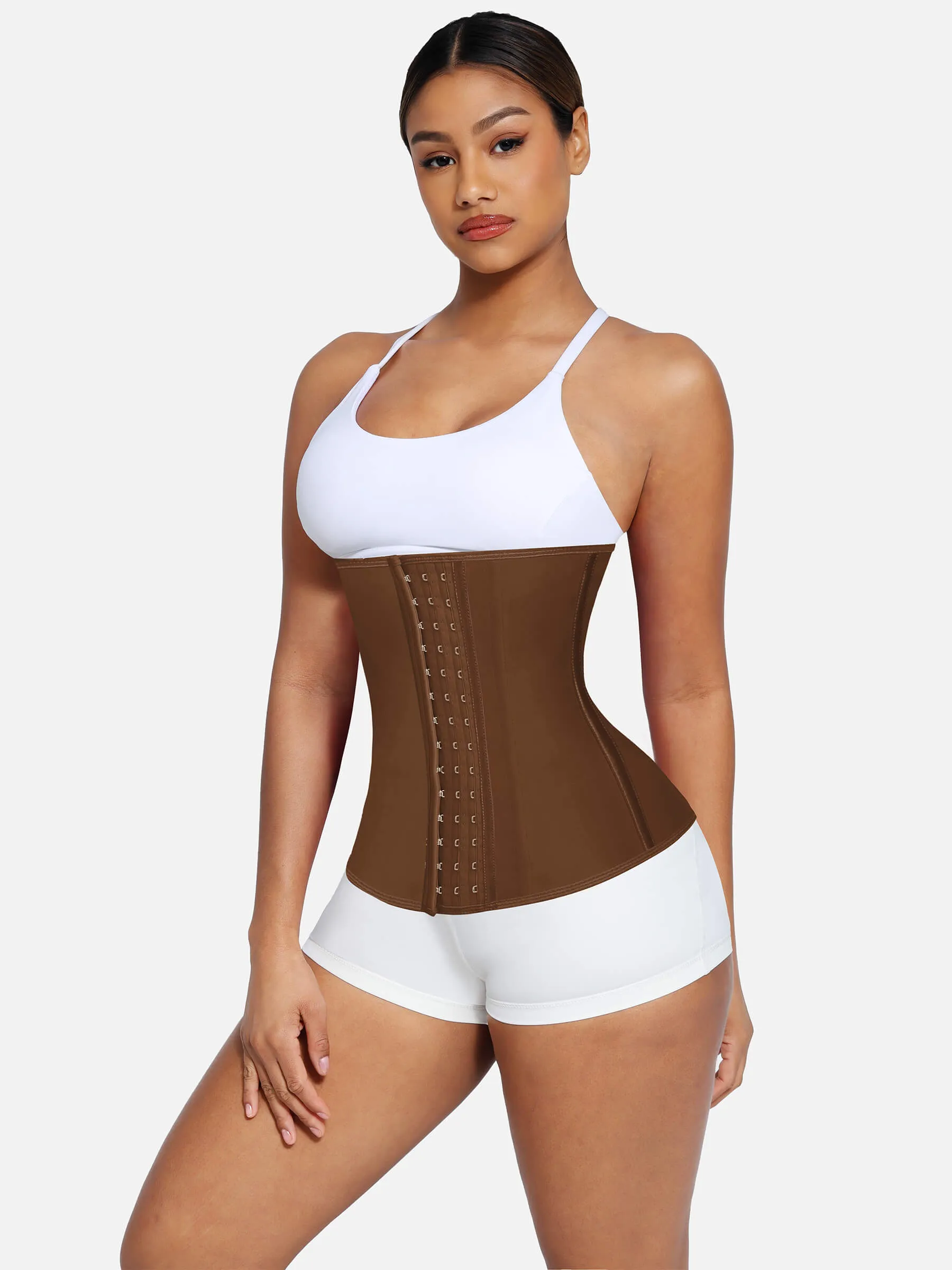 Feelingirl Latex Waist Trainer Waist Cincher Corset