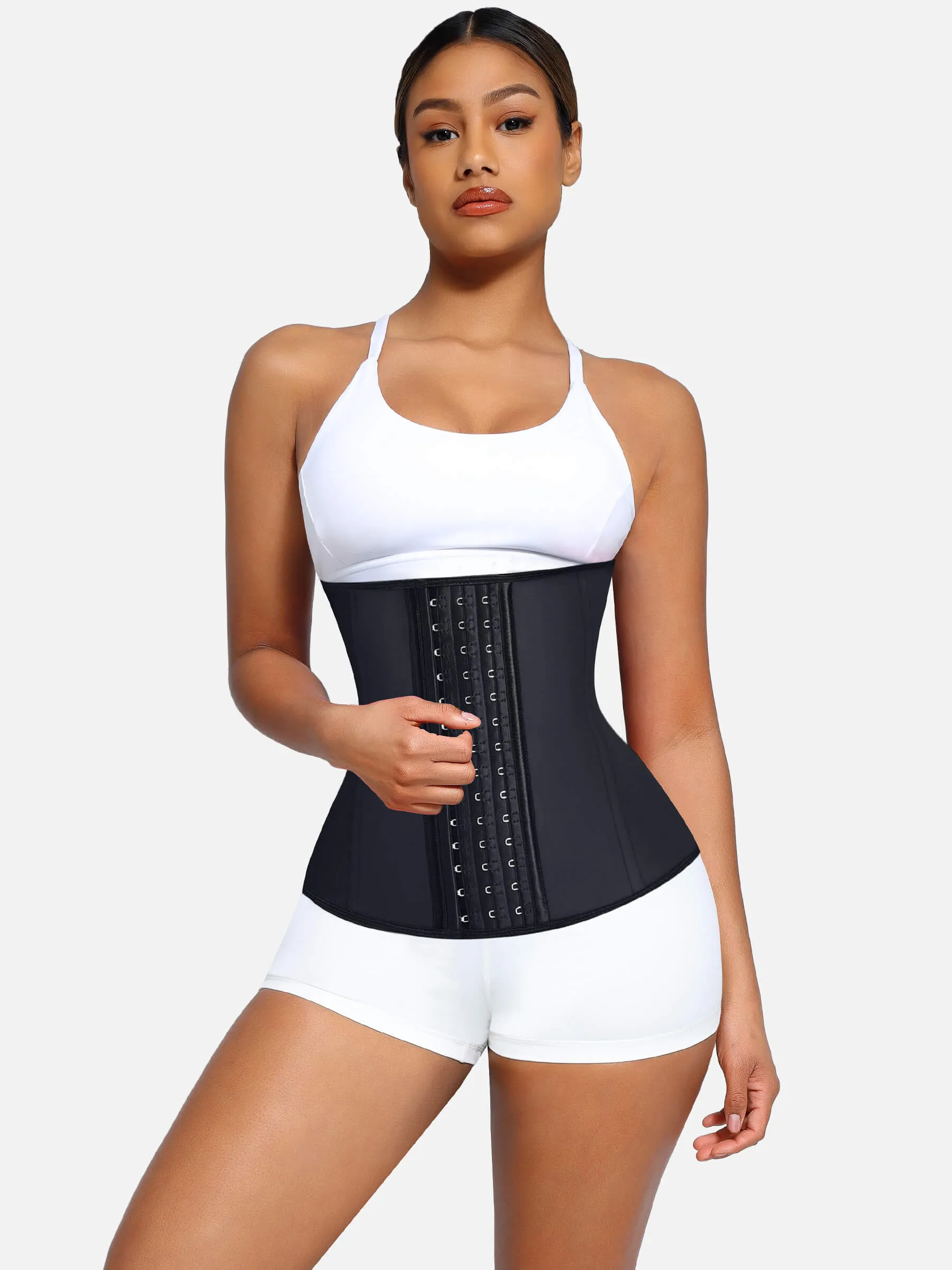 Feelingirl Latex Waist Trainer Waist Cincher Corset