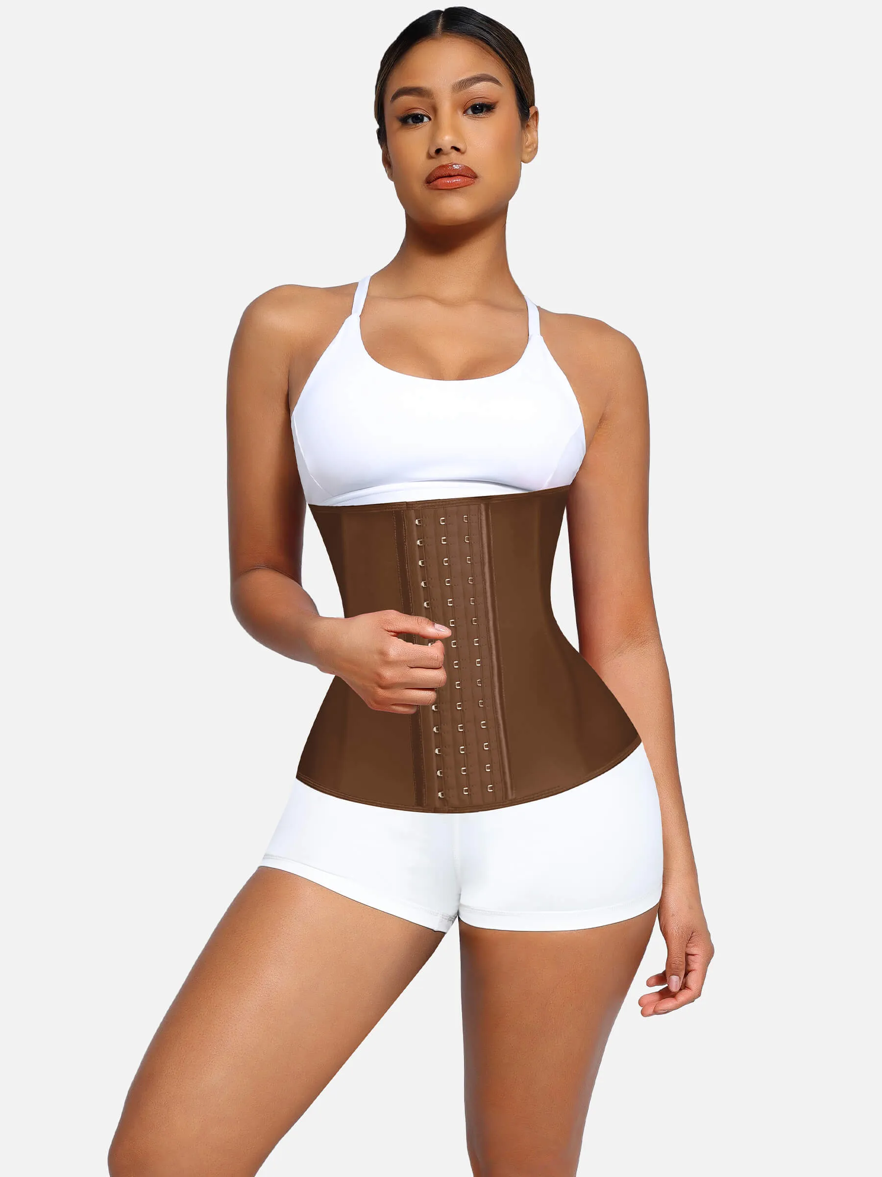 Feelingirl Latex Waist Trainer Waist Cincher Corset