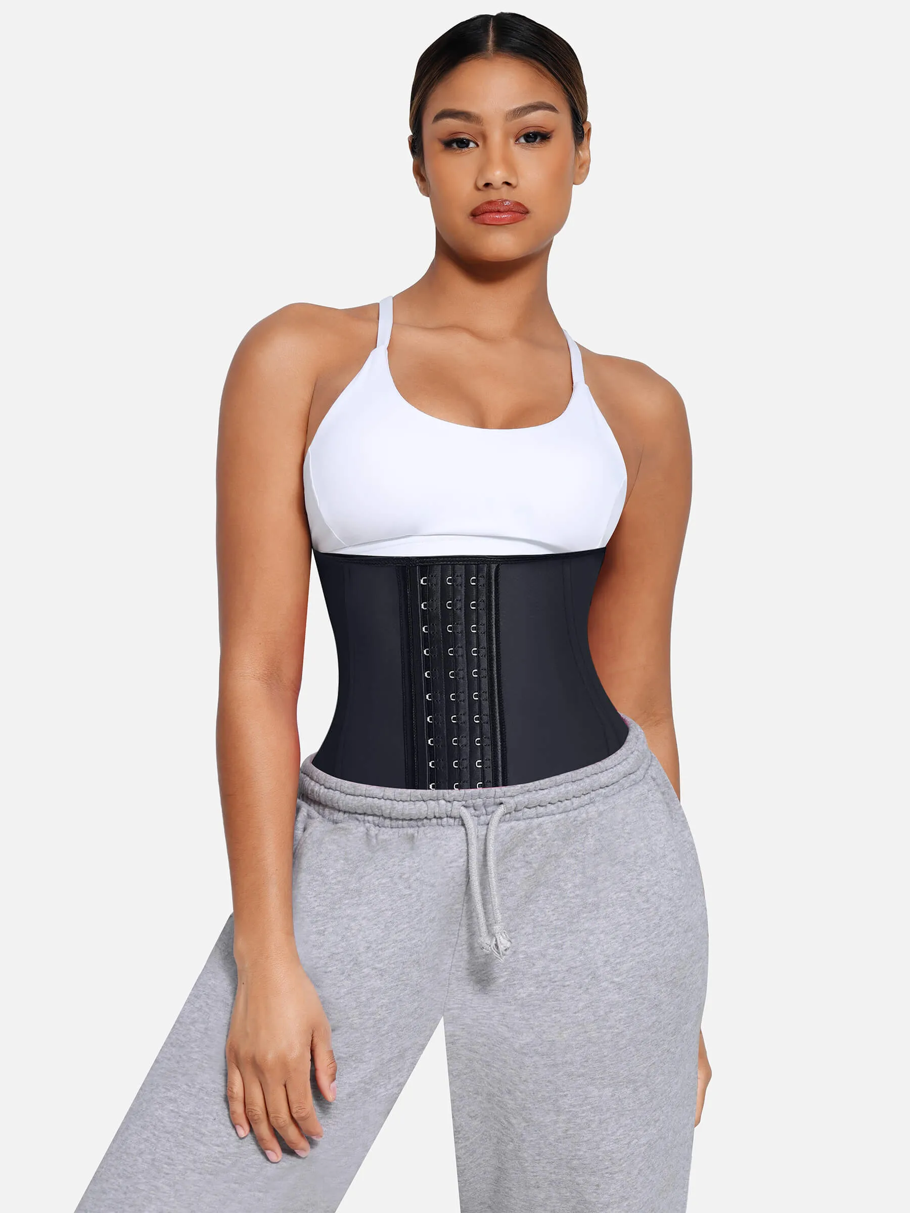 Feelingirl Latex Waist Trainer Waist Cincher Corset