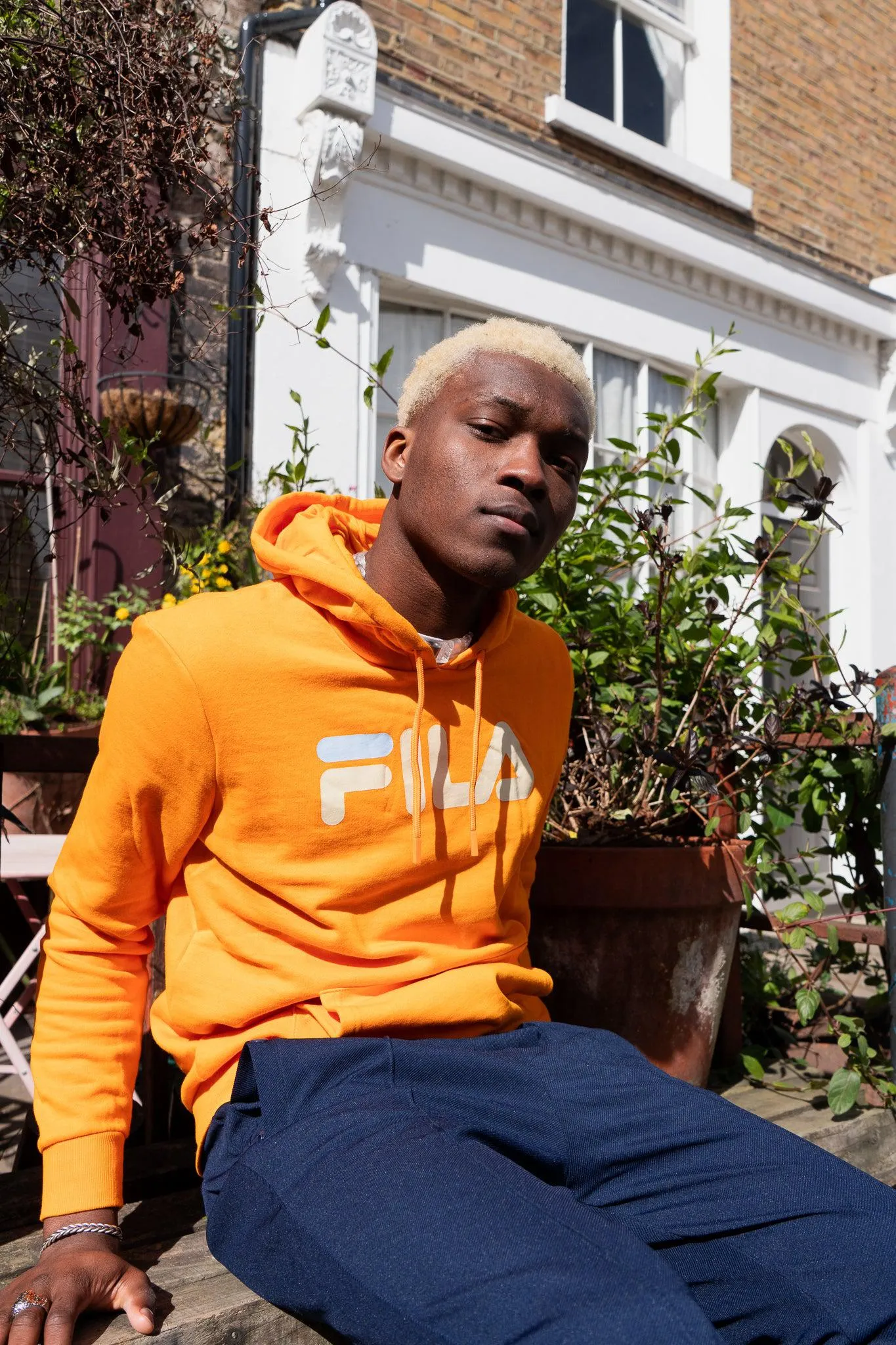 FILA Logo Hoodie Orange