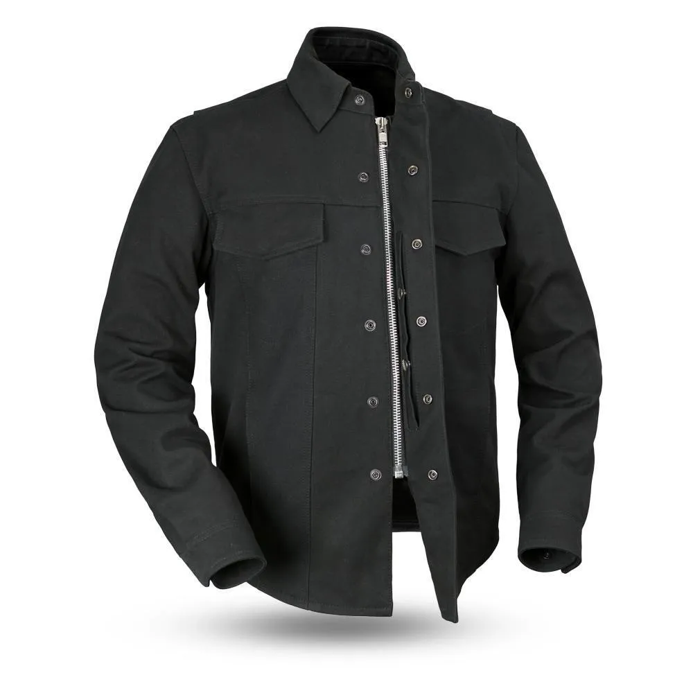 FIM417CNVS Mercer - Motorcycle Canvas Black Shirt for Men