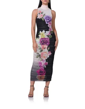 Fiorella Dress - Colorblock Floral