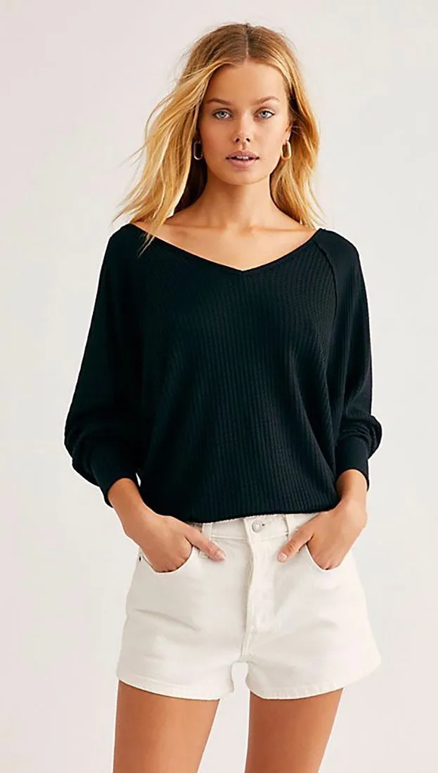 Free People Santa Clara Thermal Black